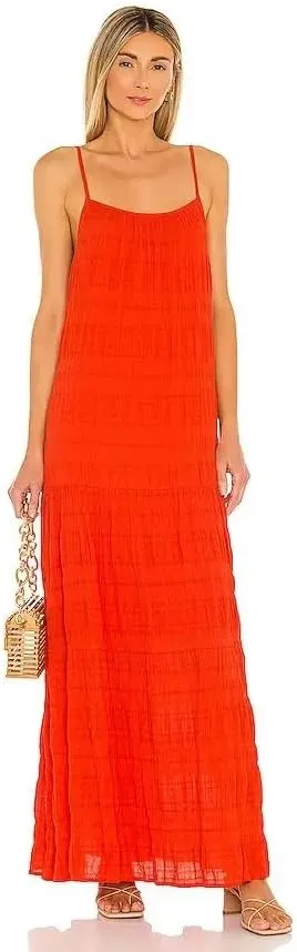 BB Dakota Roman Holiday Puckered Cotton Voile Tent Dress Rose Blush SM (US 4)