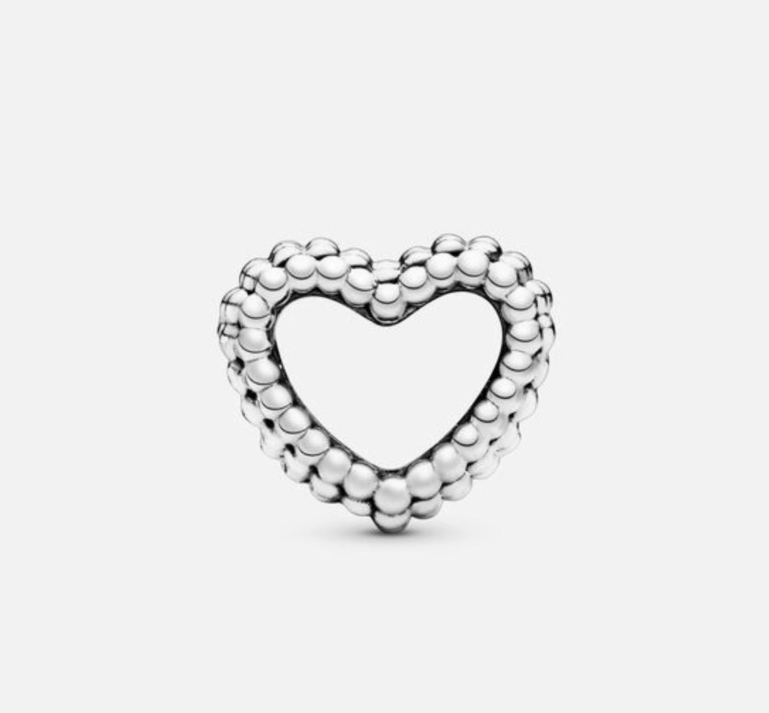 Beaded Open Heart Charm