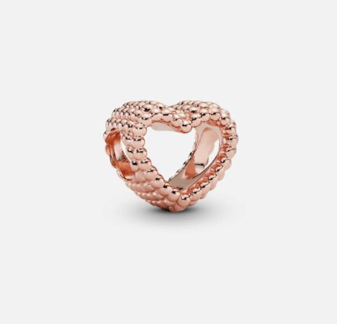 Beaded Open Heart Charm