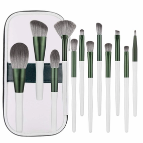 Beaupretty 12pcs Professional Cosmetic Brush Set with Soft Bristles Makeup Tools for Foundation Blush Eyeshadow and Contouring Includes for Easy Storage