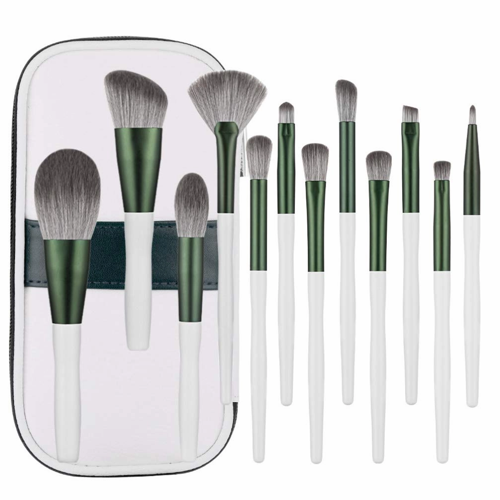 Beaupretty 12pcs Professional Cosmetic Brush Set with Soft Bristles Makeup Tools for Foundation Blush Eyeshadow and Contouring Includes for Easy Storage