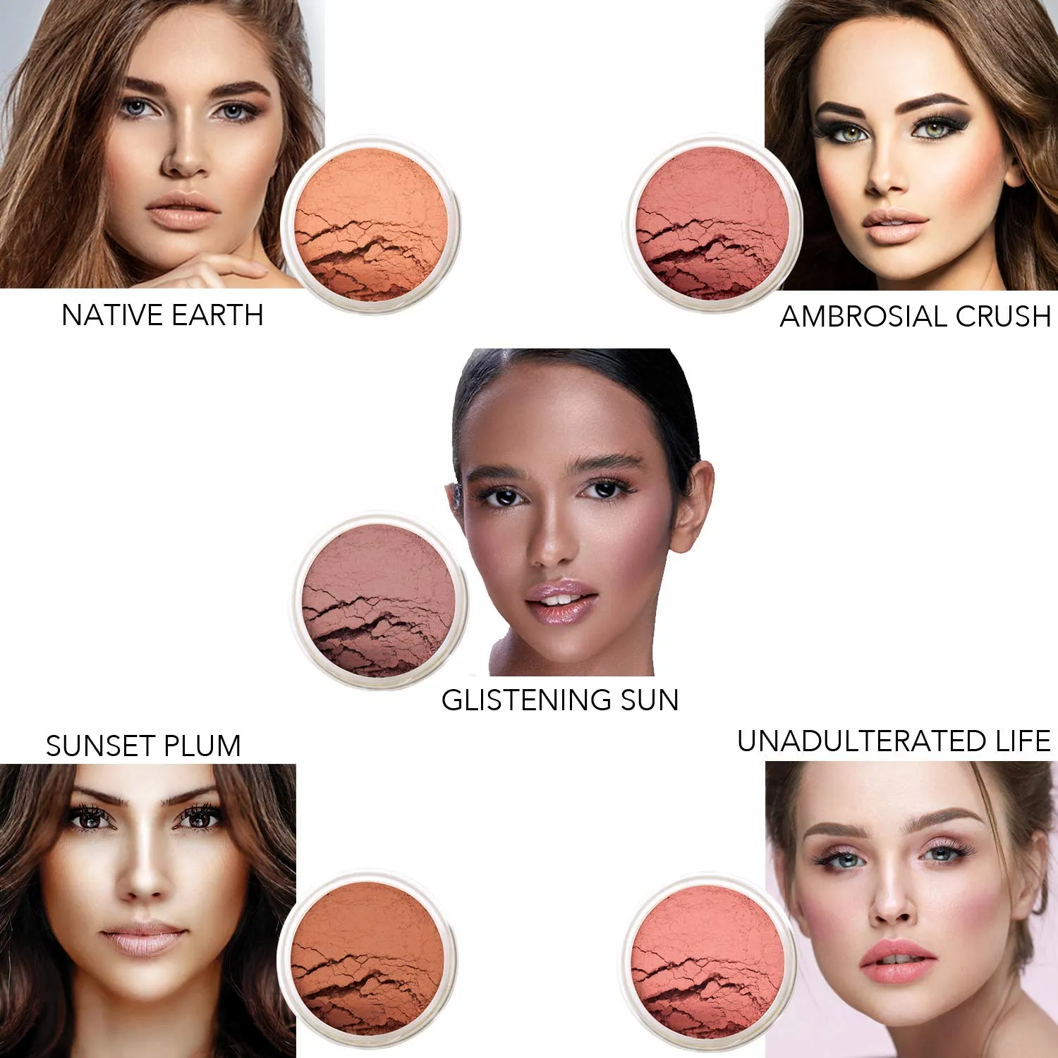 Bellaterra Cosmetics Mineral Loose Blush - Contouring, Long Lasting, Illuminating in 5 Shades for All Skin Types. (Ambrosial Crush, 9g)