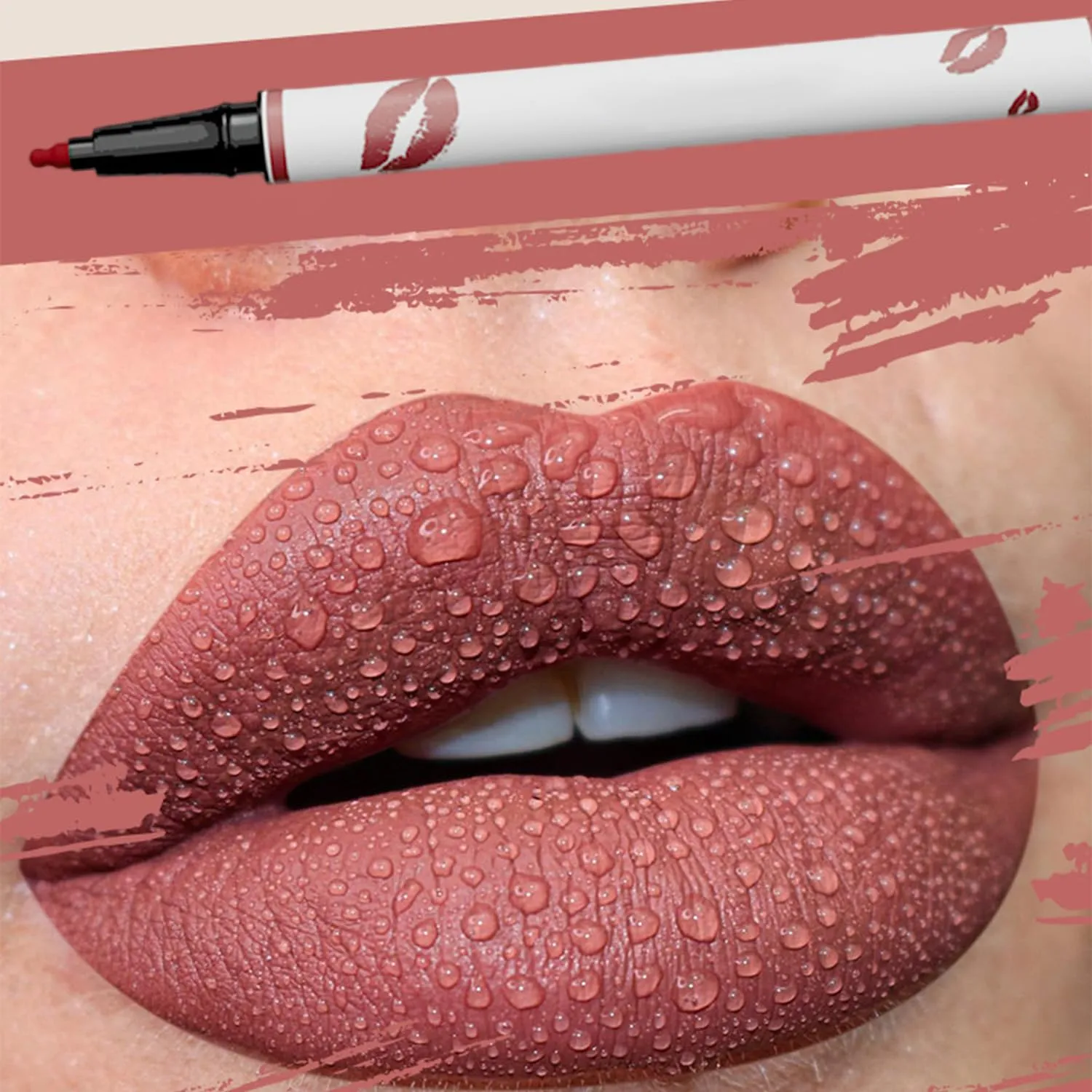 Benighty Liquid Lip Liner, Quick-Drying Liquid Lip Stain, Lip Stain Long Lasting Waterproof (Seven colors-A, one size)