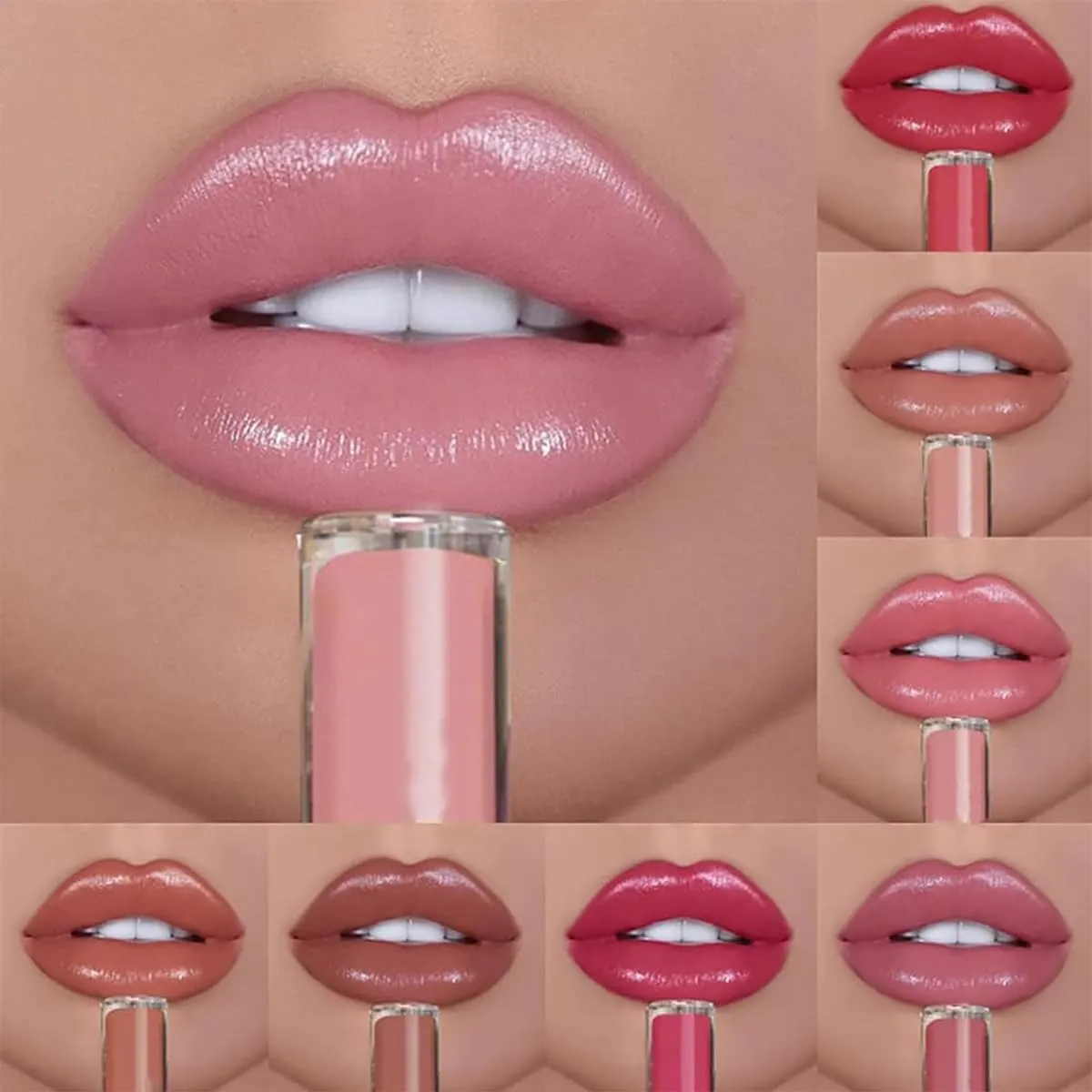 Beryse Lip Stain Oil, Beryse Staining Lip Oil, Hailnrothwad Lipstick, 12 Colors Cream Texture Lipstick, Long-Lasting Moisturizing, Smooth Application, Non-stick to Cup Non-fading (4PCS-C)