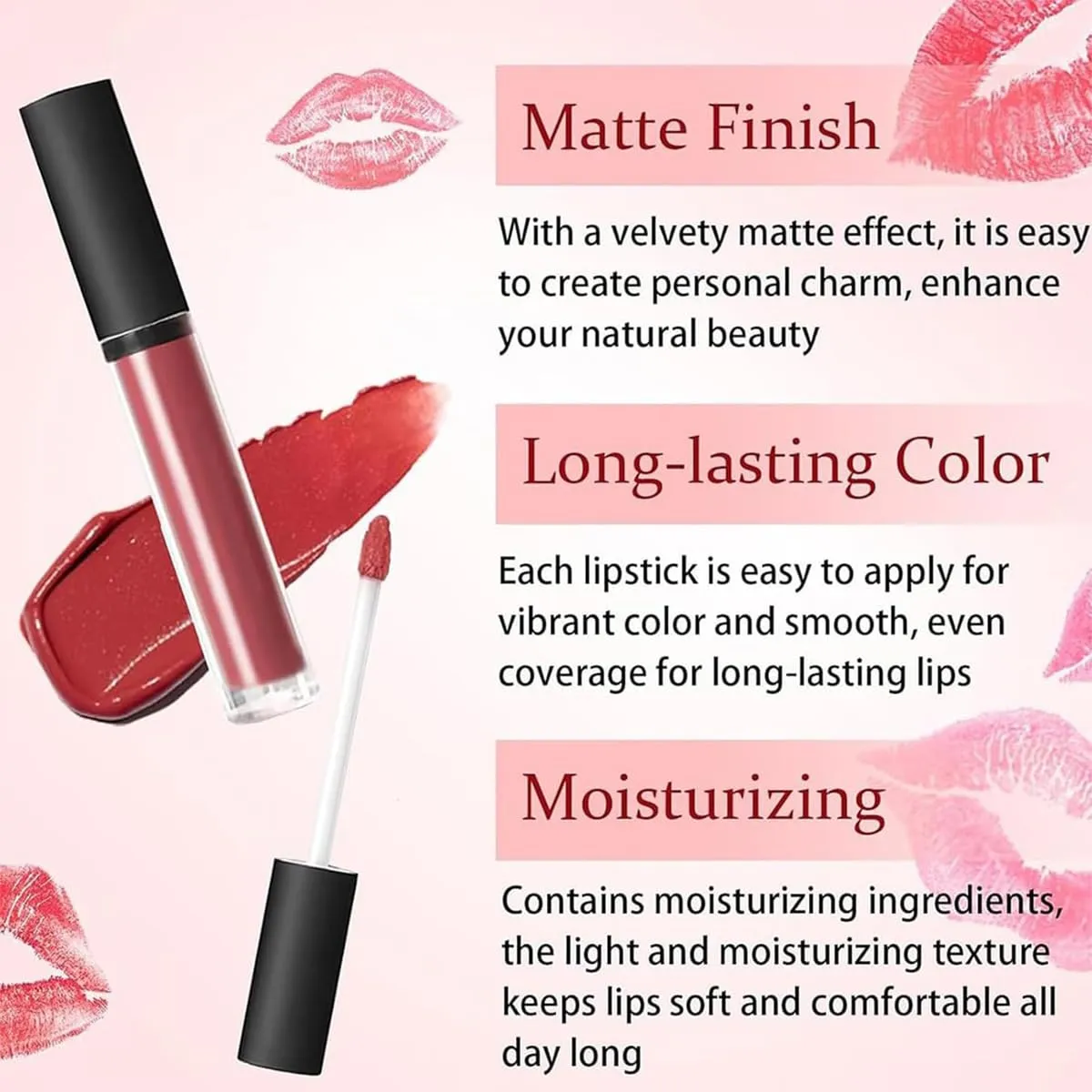 Beryse Lip Stain Oil, Beryse Staining Lip Oil, Hailnrothwad Lipstick, 12 Colors Cream Texture Lipstick, Long-Lasting Moisturizing, Smooth Application, Non-stick to Cup Non-fading (4PCS-C)