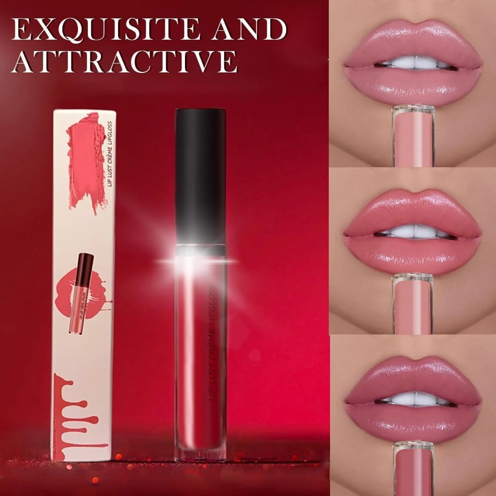 Beryse Lip Stain Oil, Lassi Lips Staining Long Sweet Lasting Lips Oil, 12 Colors Cream Texture Lipstick, Long-Lasting and Moisturizing, Non-stick to Cup, Non-fading (3pcs-c)