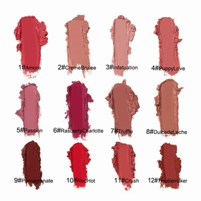 Beryse Lip Stain Oil, Lassi Lips Staining Long Sweet Lasting Lips Oil, 12 Colors Cream Texture Lipstick, Long-Lasting and Moisturizing, Non-stick to Cup, Non-fading (3pcs-c)