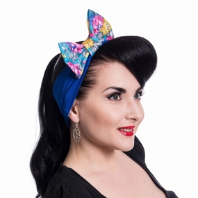 BETSY HEADBAND LADIES BLUE FLORAL SIZE O/S