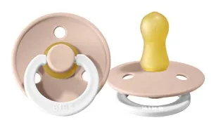 BIBS Pacifiers Colour Collection | Natural Rubber Baby Pacifier | Set of 2 BPA-Free Soothers | Made in Denmark | 18  Months (Pack of 2) | Blush Night