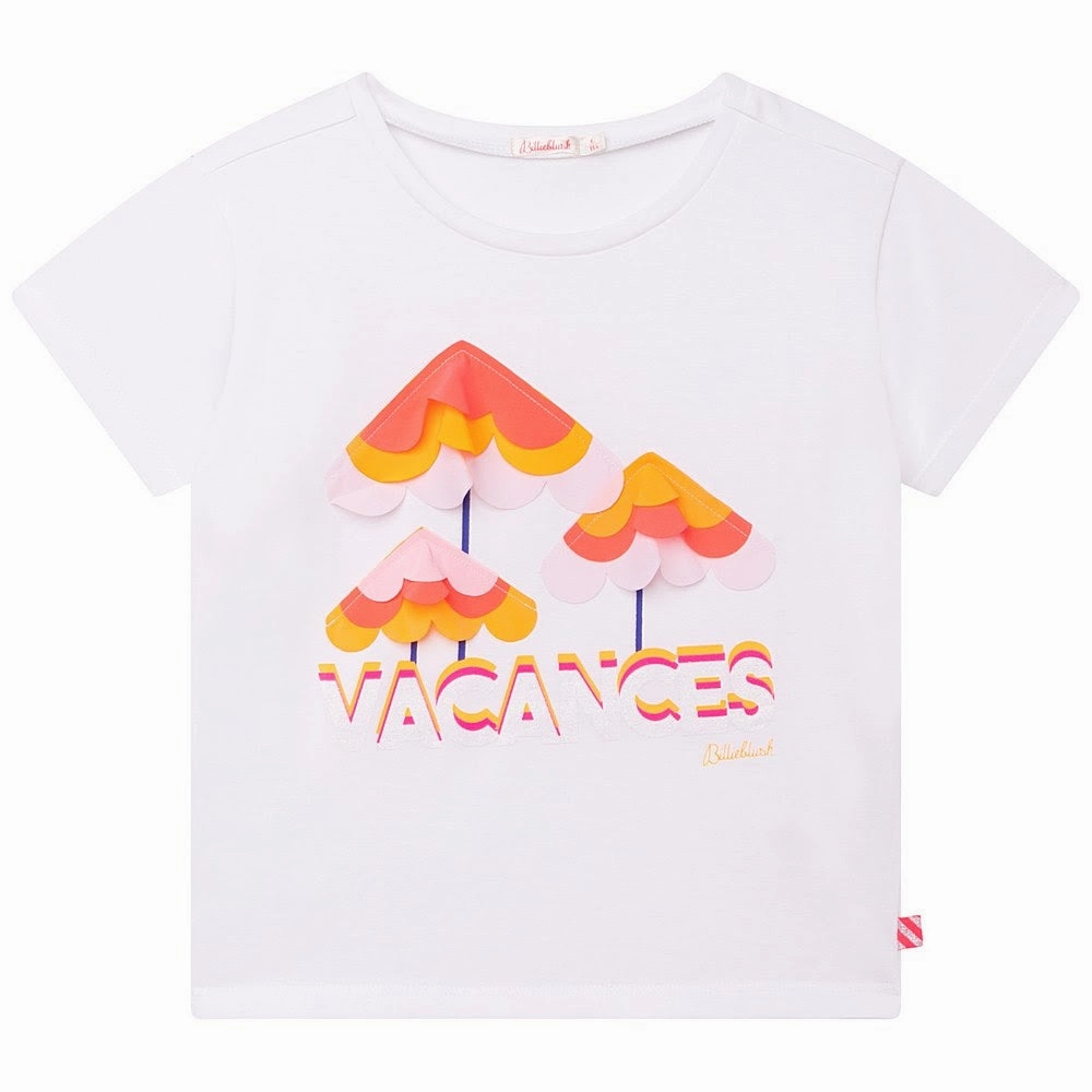 BillieBlush - 3D Beach Umbrella Tee - White