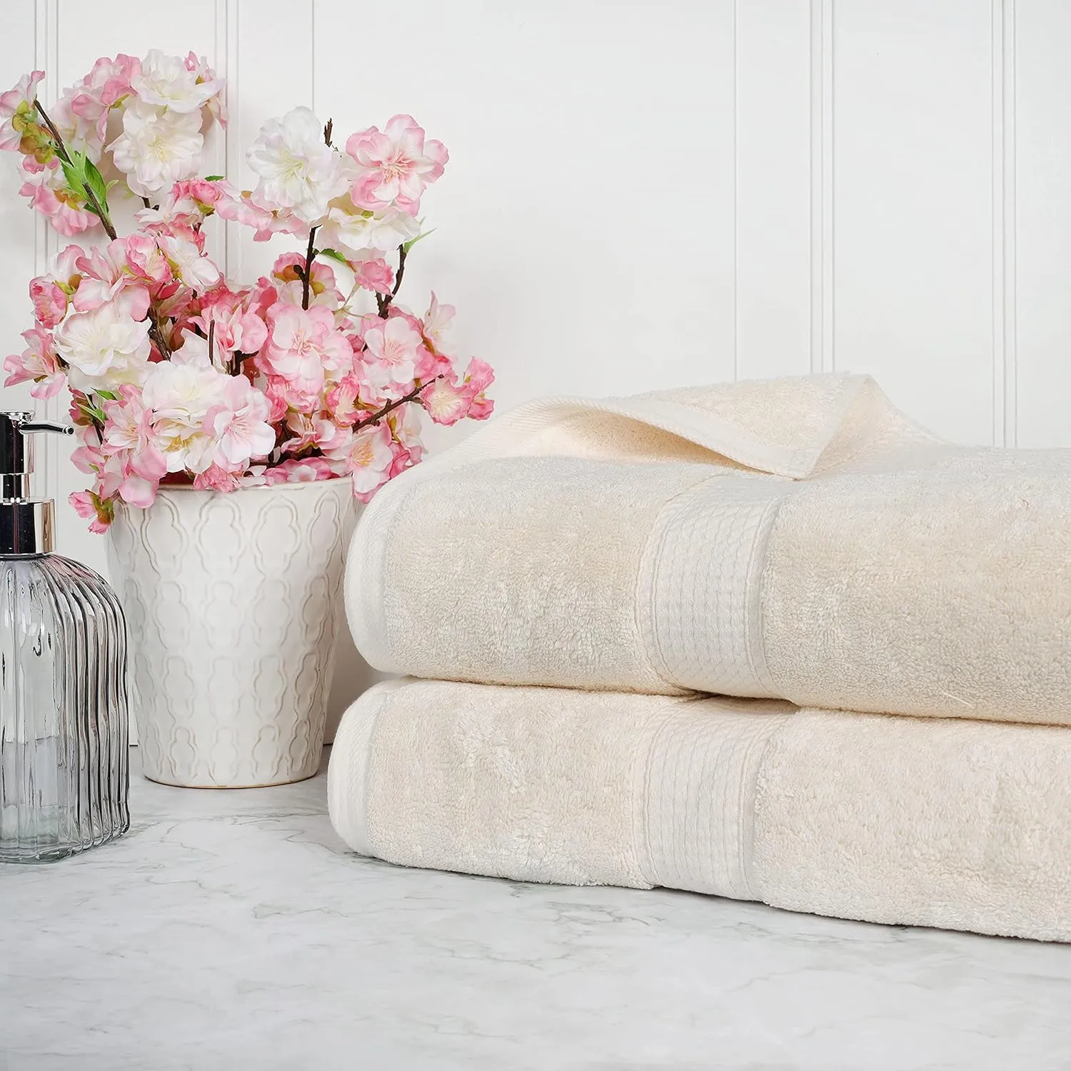 BLUENILEMILLS BNM 900 GSM Premium Quality Egyptian Cotton Bath Sheet Set, 2-Piece Highly Absorbent Sheets for Bathroom & Shower, Hotel & Spa Quality Lush, Durable Quick Dry