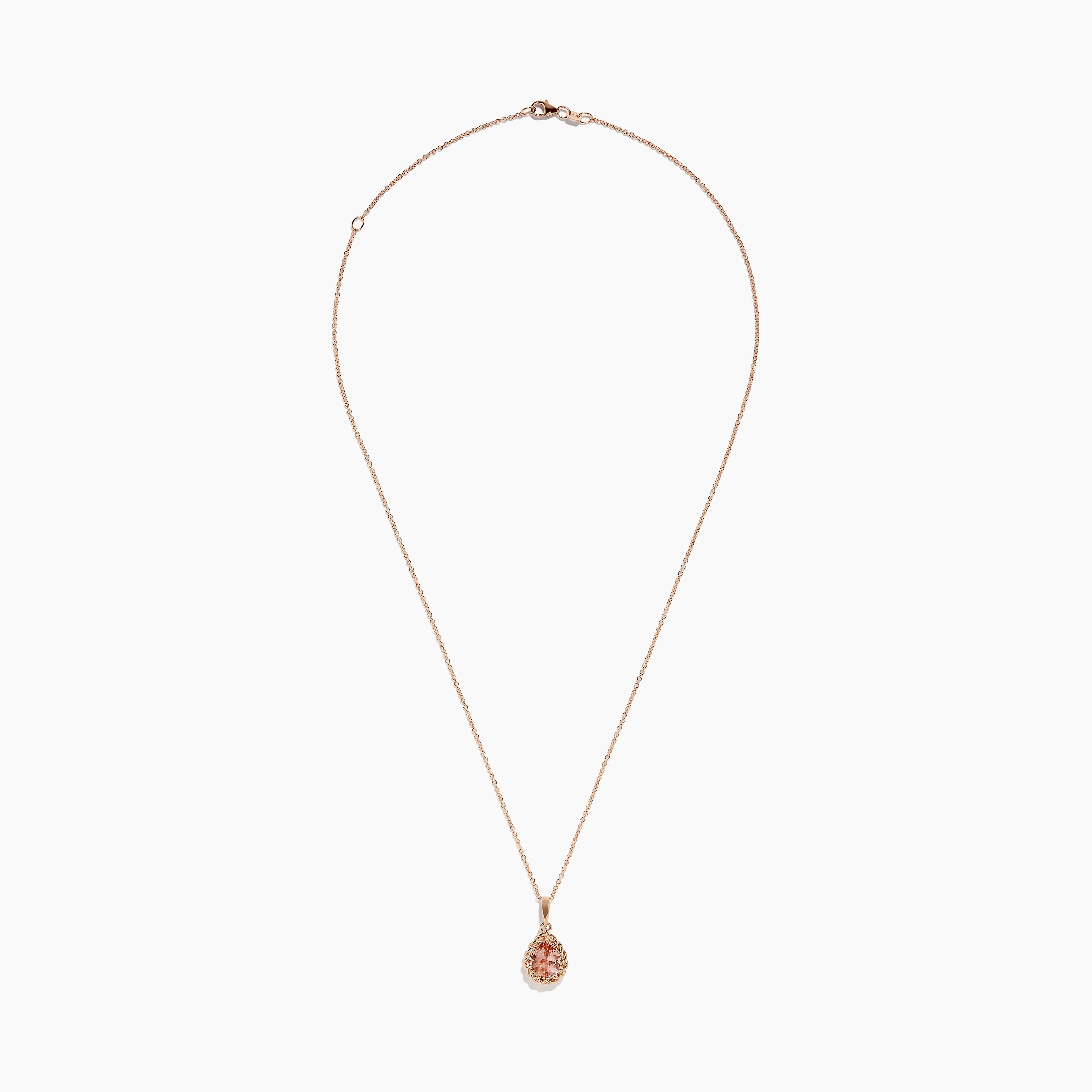 Blush 14K Rose Gold Morganite Pendant