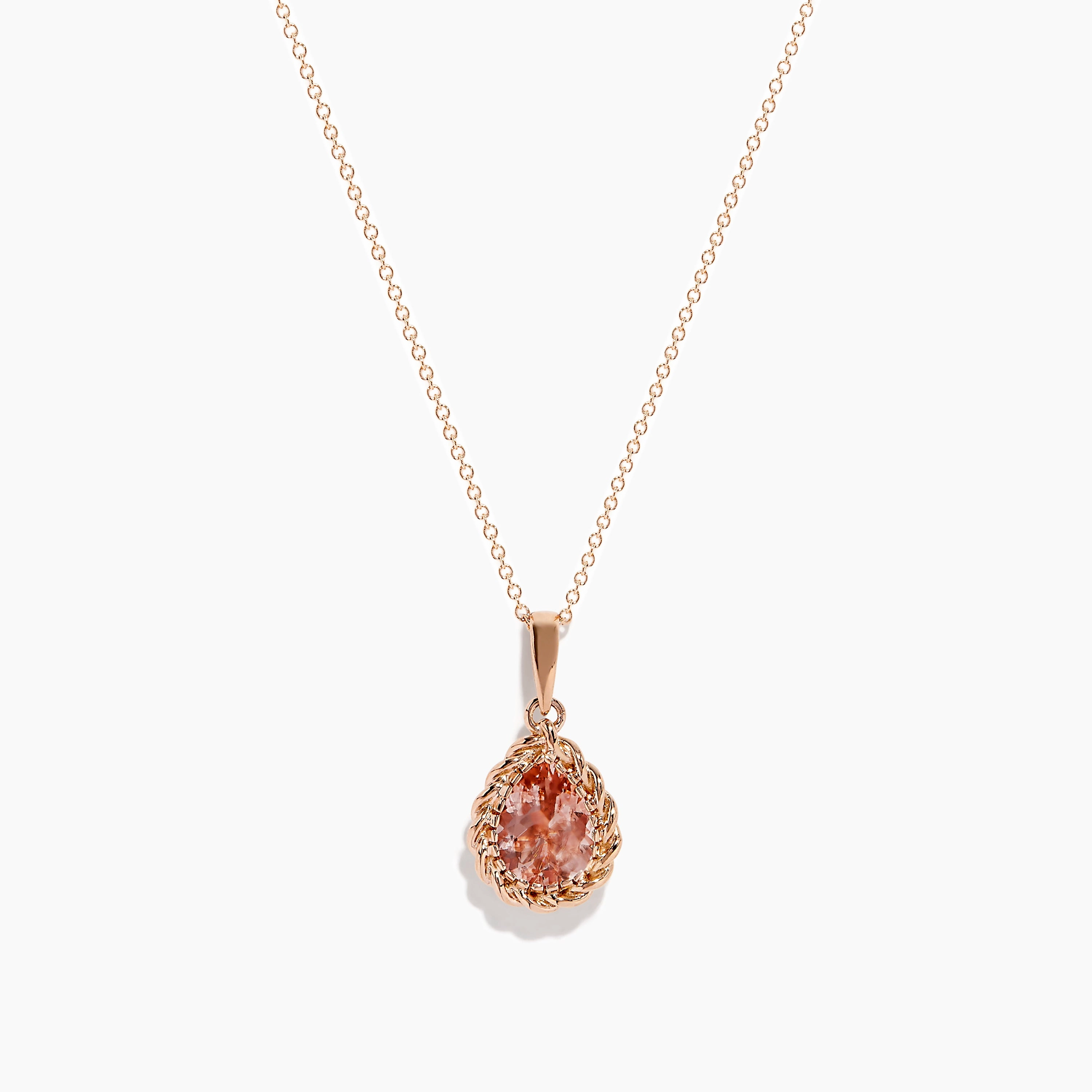 Blush 14K Rose Gold Morganite Pendant