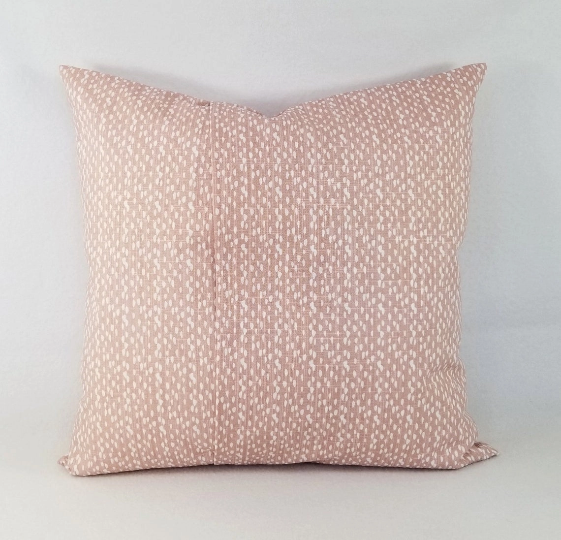 Blush Pink and White Pillow Cover Falling Raindrop Pillow Cover