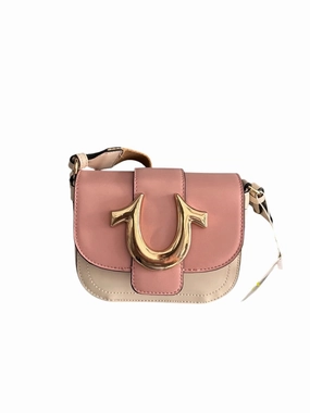 Blush Pink True Religion Saddle Bag 🌸✨ – Soft Style with Golden Icon