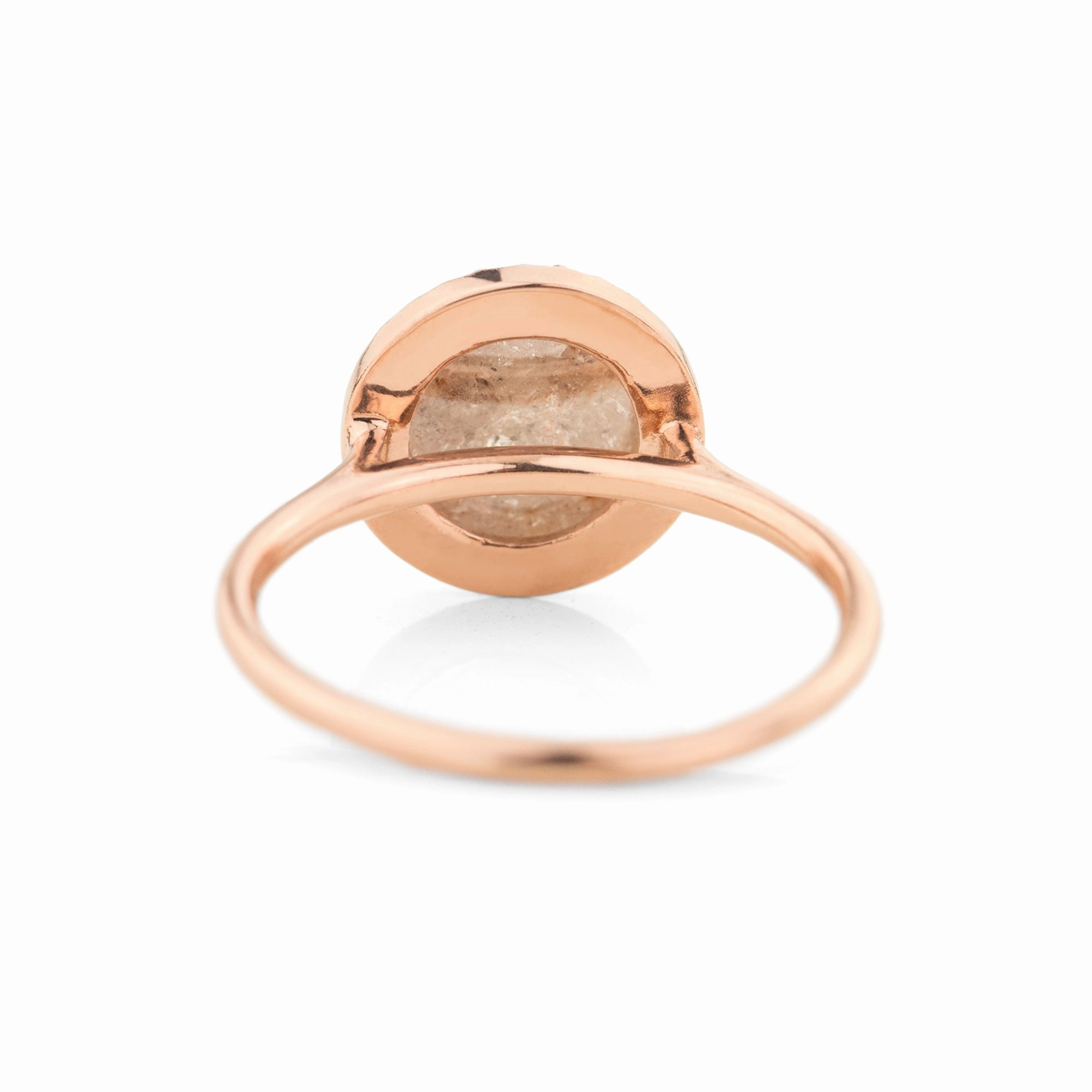 Blush Salt and Pepper Halo Ring