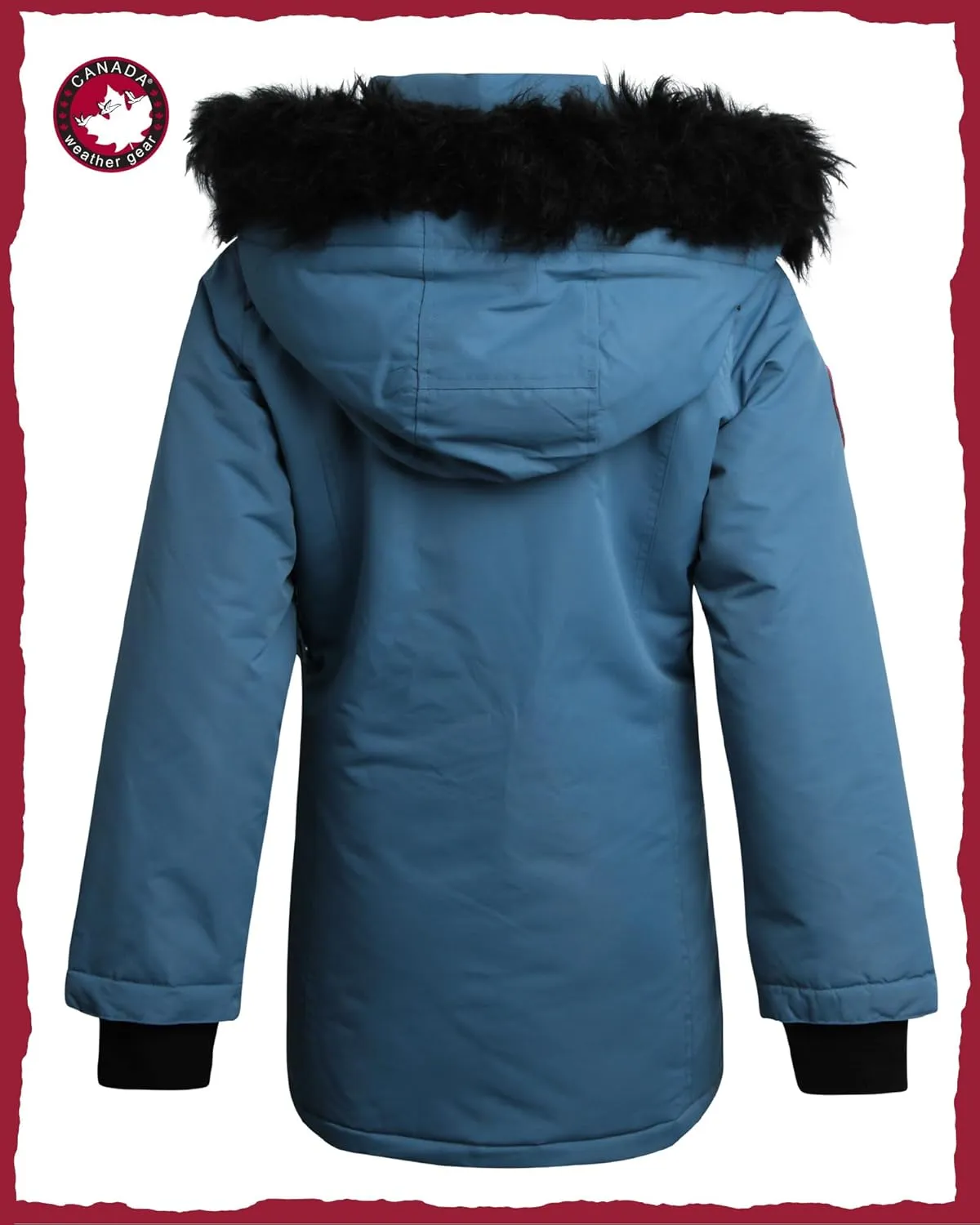 CANADA WEATHER GEAR Girls' Winter Faux Fur Lining Ski Jacket - Water and Wind Resistant Fleece Coat with Hood (Sizes: 7-16)