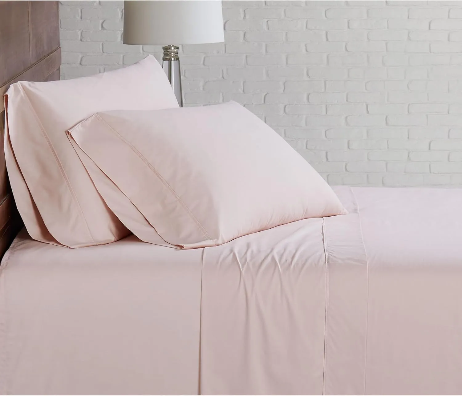 CANNON Solid Percale Blush 4 Piece Full Sheet Set