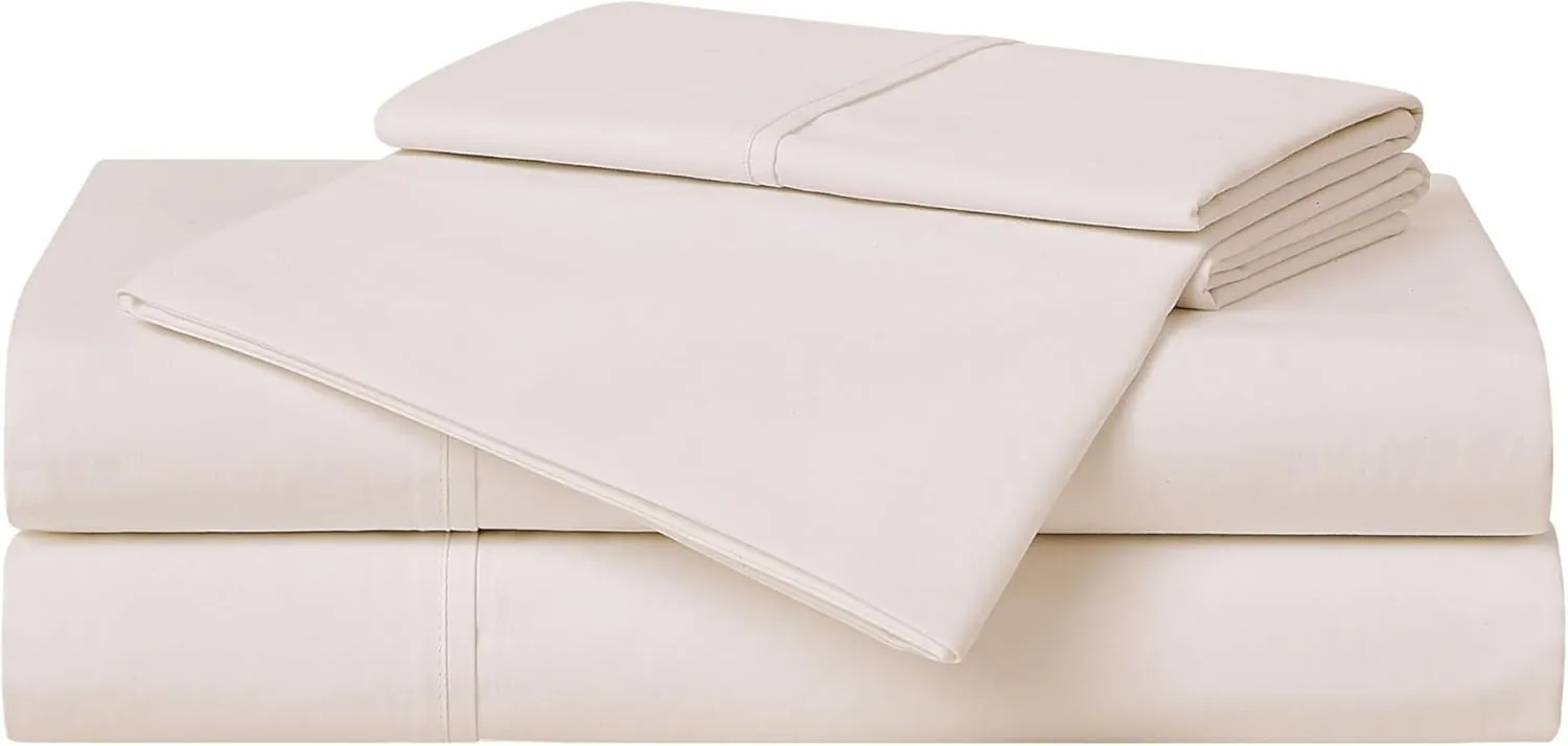 CANNON Solid Percale Blush 4 Piece Full Sheet Set