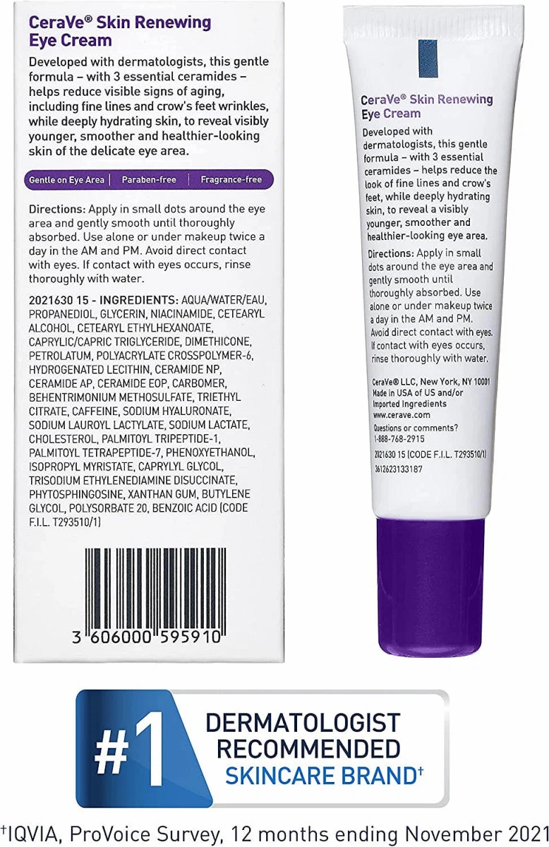 CERAVE Eye Cream for Wrinkles Under Eye Cream