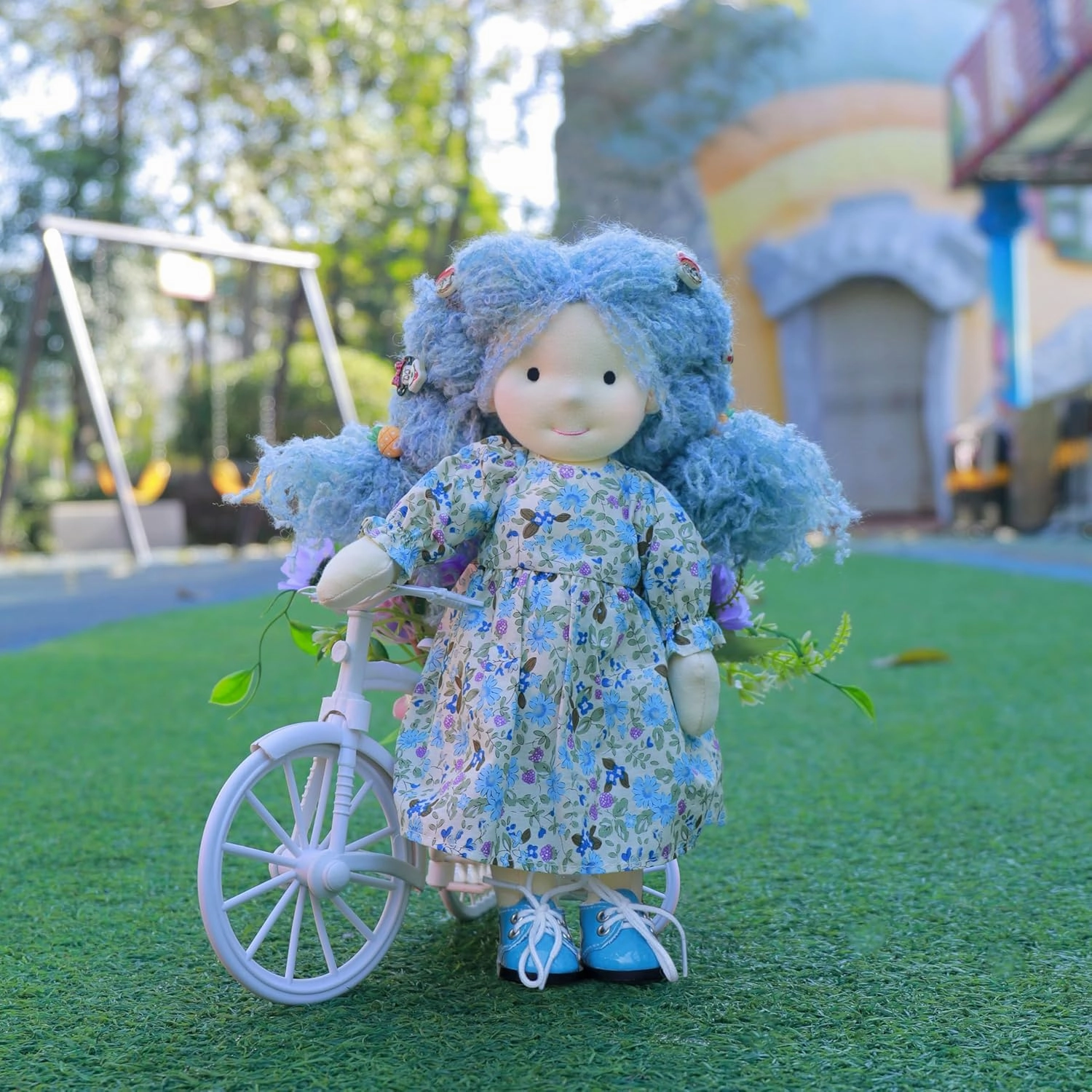 Coco 12in Handmade Waldorf Doll - Personalized Collectible Plush Toy for Kids Birthday Gift with Box