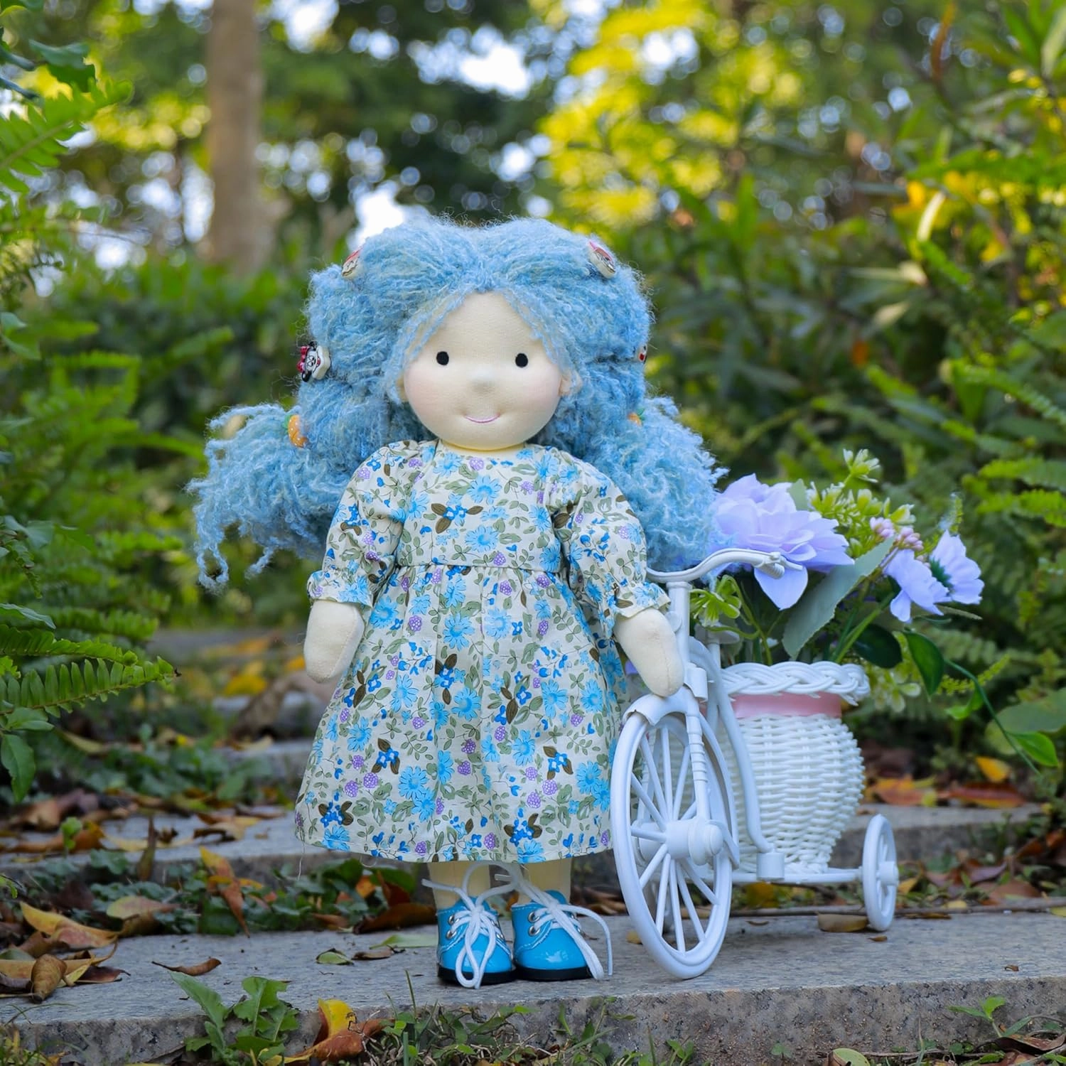 Coco 12in Handmade Waldorf Doll - Personalized Collectible Plush Toy for Kids Birthday Gift with Box