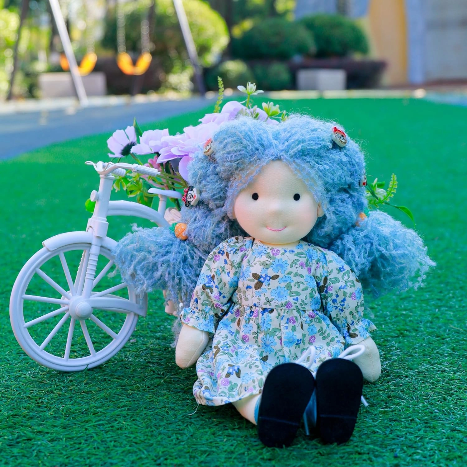 Coco 12in Handmade Waldorf Doll - Personalized Collectible Plush Toy for Kids Birthday Gift with Box