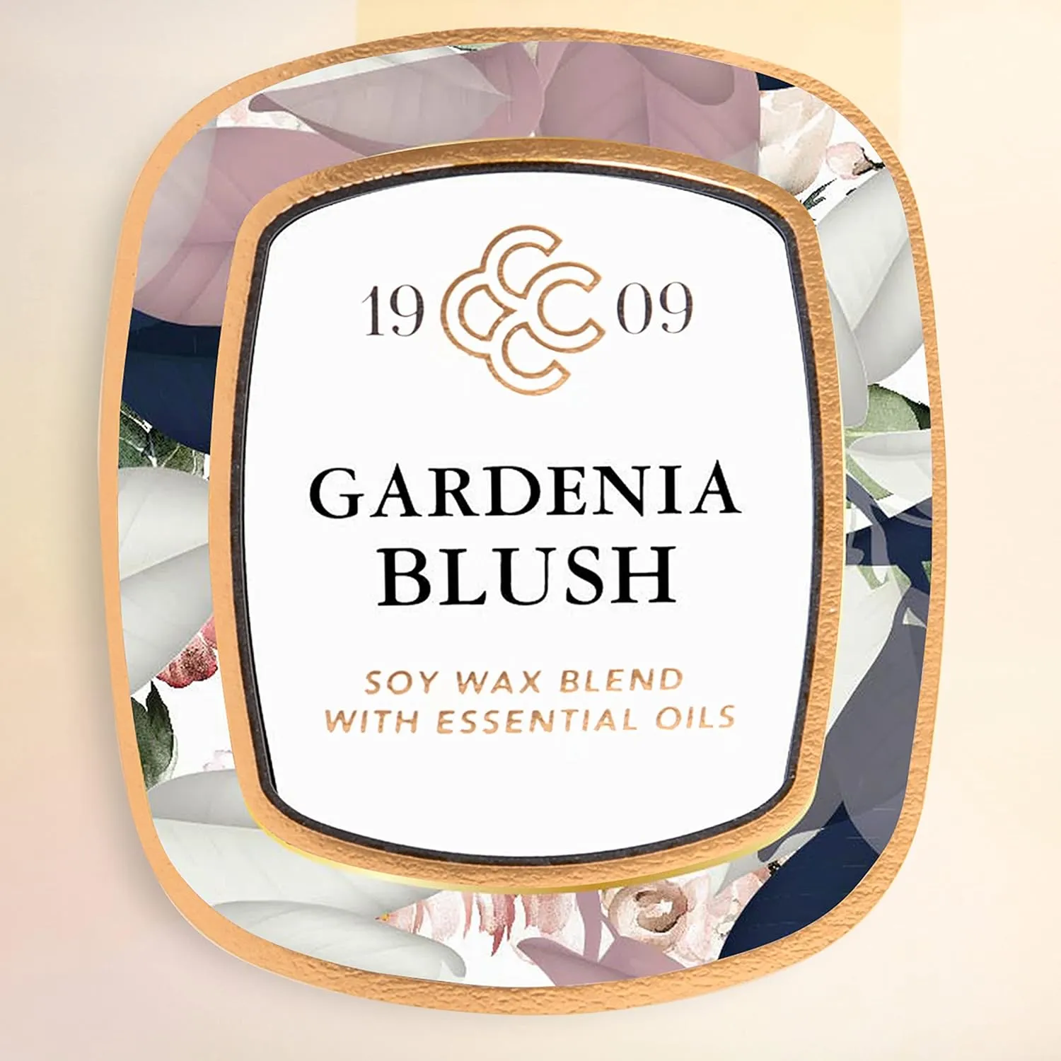 Colonial Candle Gardenia Blush Scented Jar Candle, 1909 Collection, 3 Wick, 20 oz - Up to 80 Hours Burn