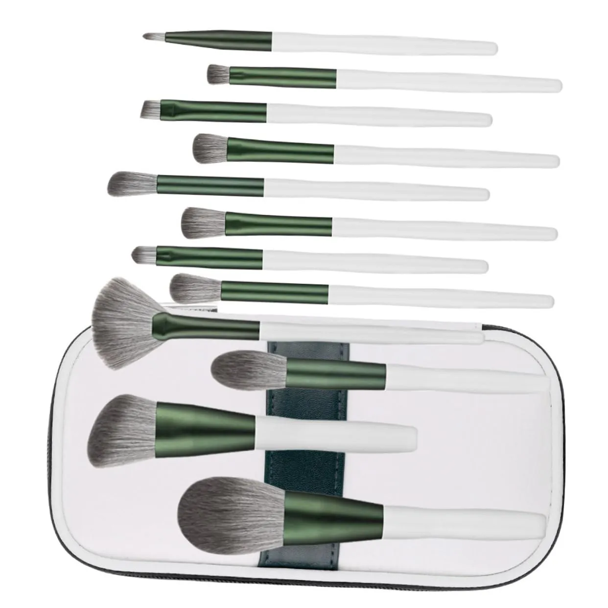 Complete Makeup Brush Set 12 Piece Kit Includes Foundation Eye Shadow Blush Brushes Perfect for Daily Cosmetics