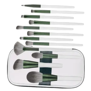 Complete Makeup Brush Set 12 Piece Kit Includes Foundation Eye Shadow Blush Brushes Perfect for Daily Cosmetics