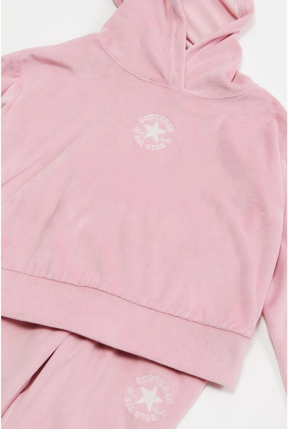 Converse girls Velour Pullover Hoodie & Flare Legging Set (Little Kid)