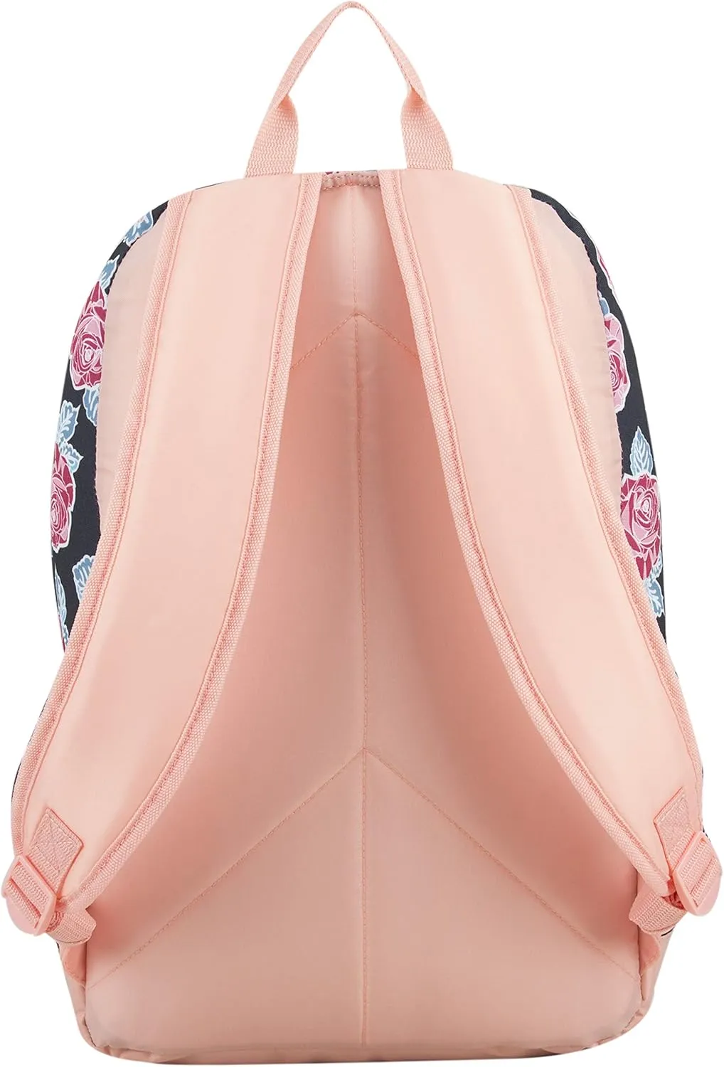Eastsport Dome Classic Travel Daypack Backpack Bookbag Bag with Accessory Pouch, Blush/Rose Print
