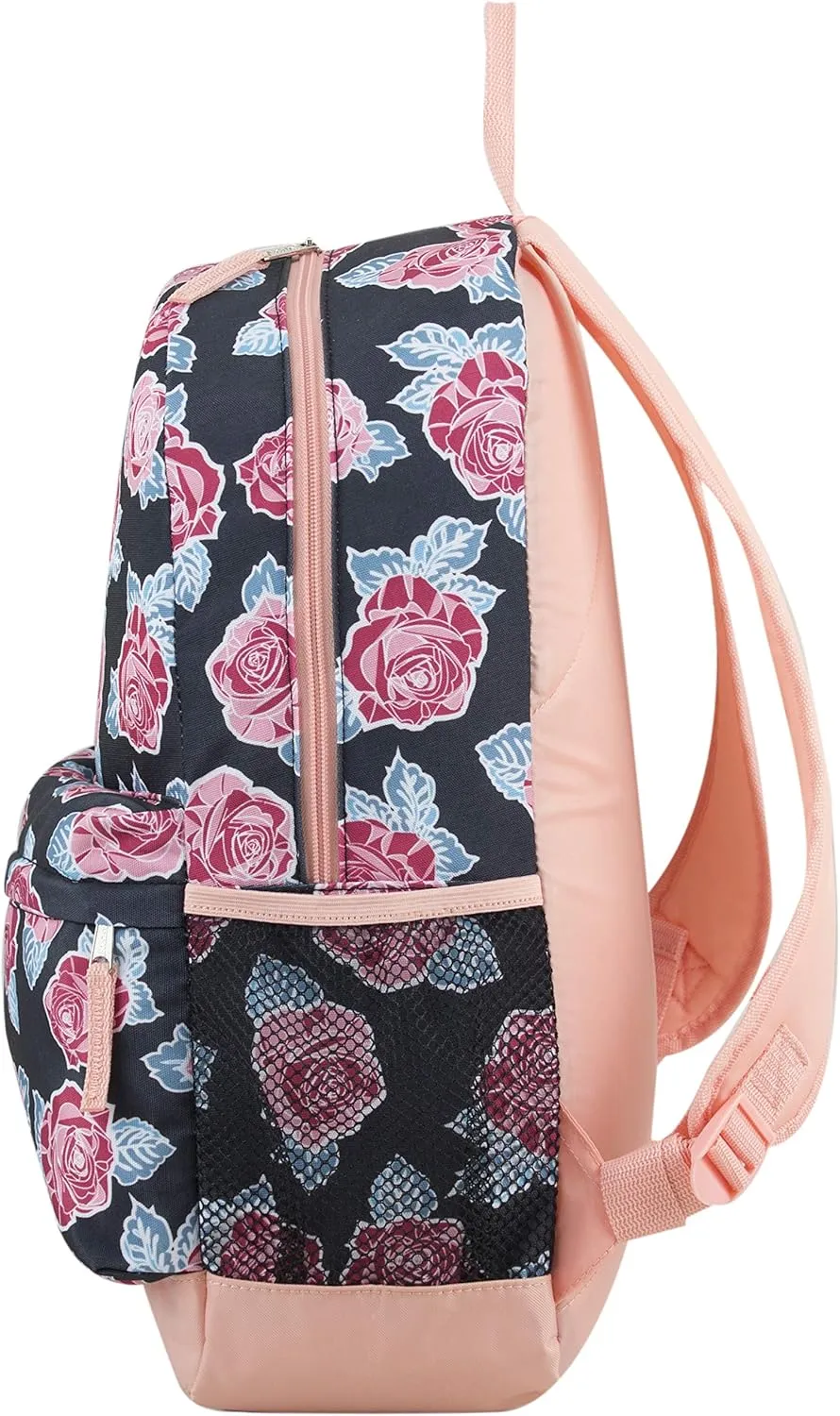 Eastsport Dome Classic Travel Daypack Backpack Bookbag Bag with Accessory Pouch, Blush/Rose Print