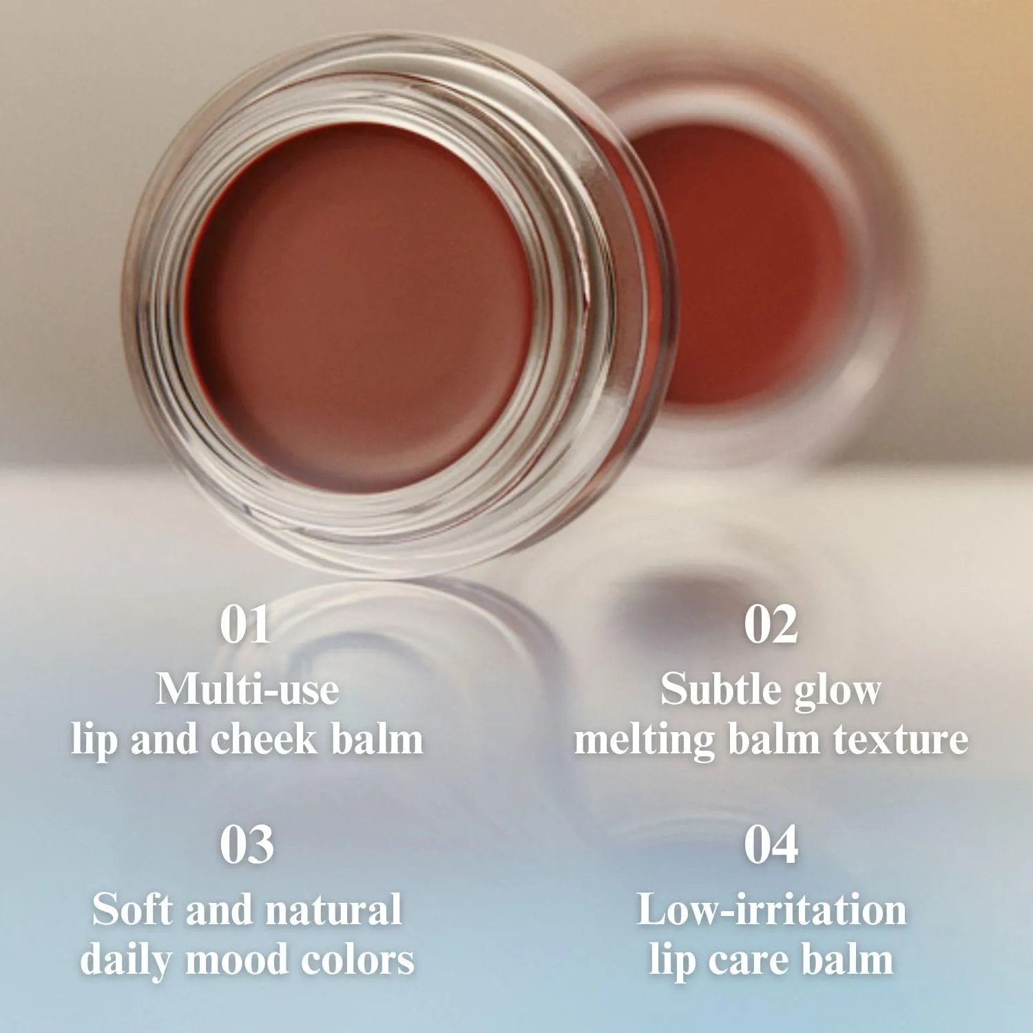 EGLIPS Lip & Cheek Glow Balm - Multi-Use Tinted Melting Balm Blush for Lips & Cheeks Builable and Blendable Texture (07 WISHED, 0.18 oz)
