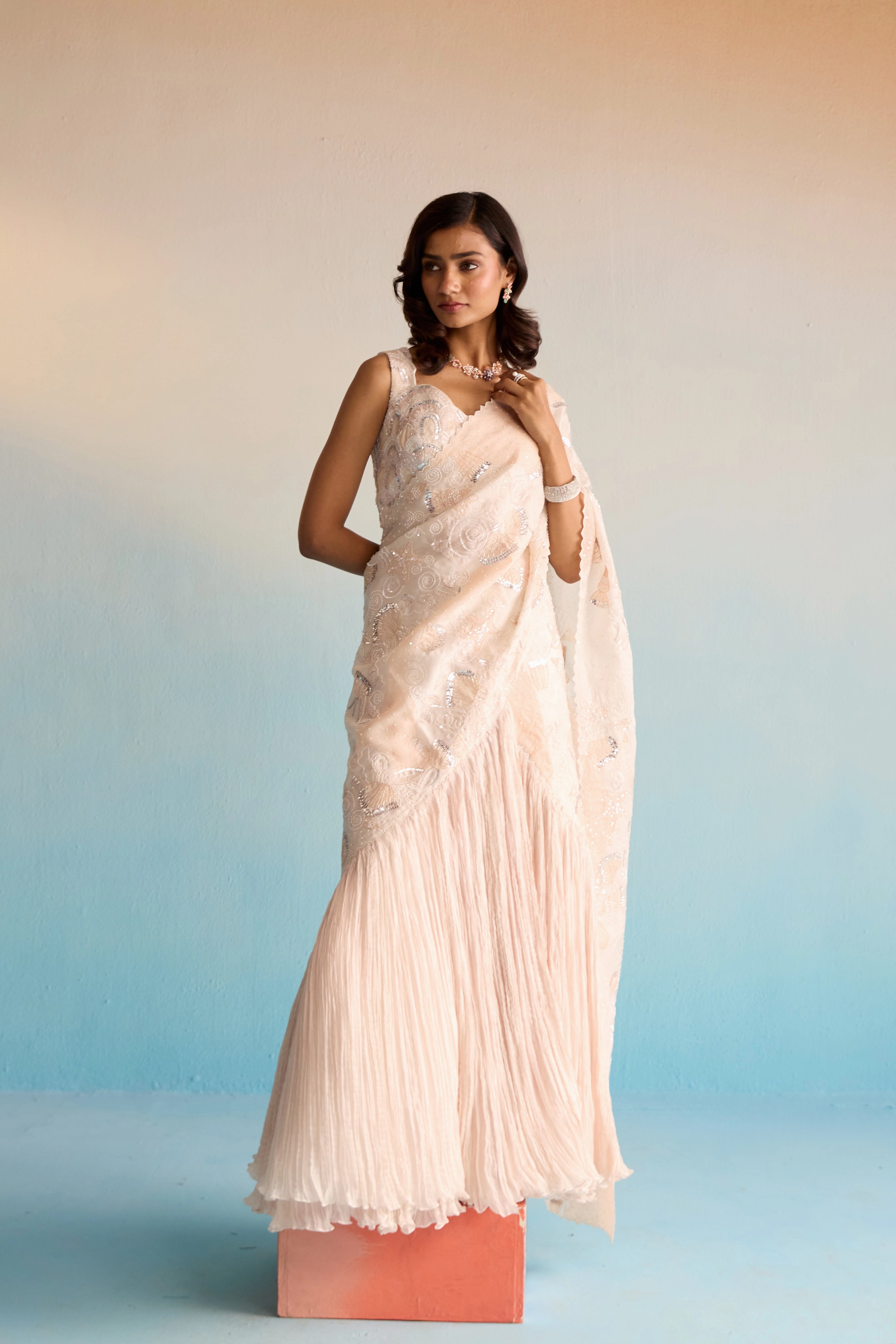 Elowen Pre Drape Saree