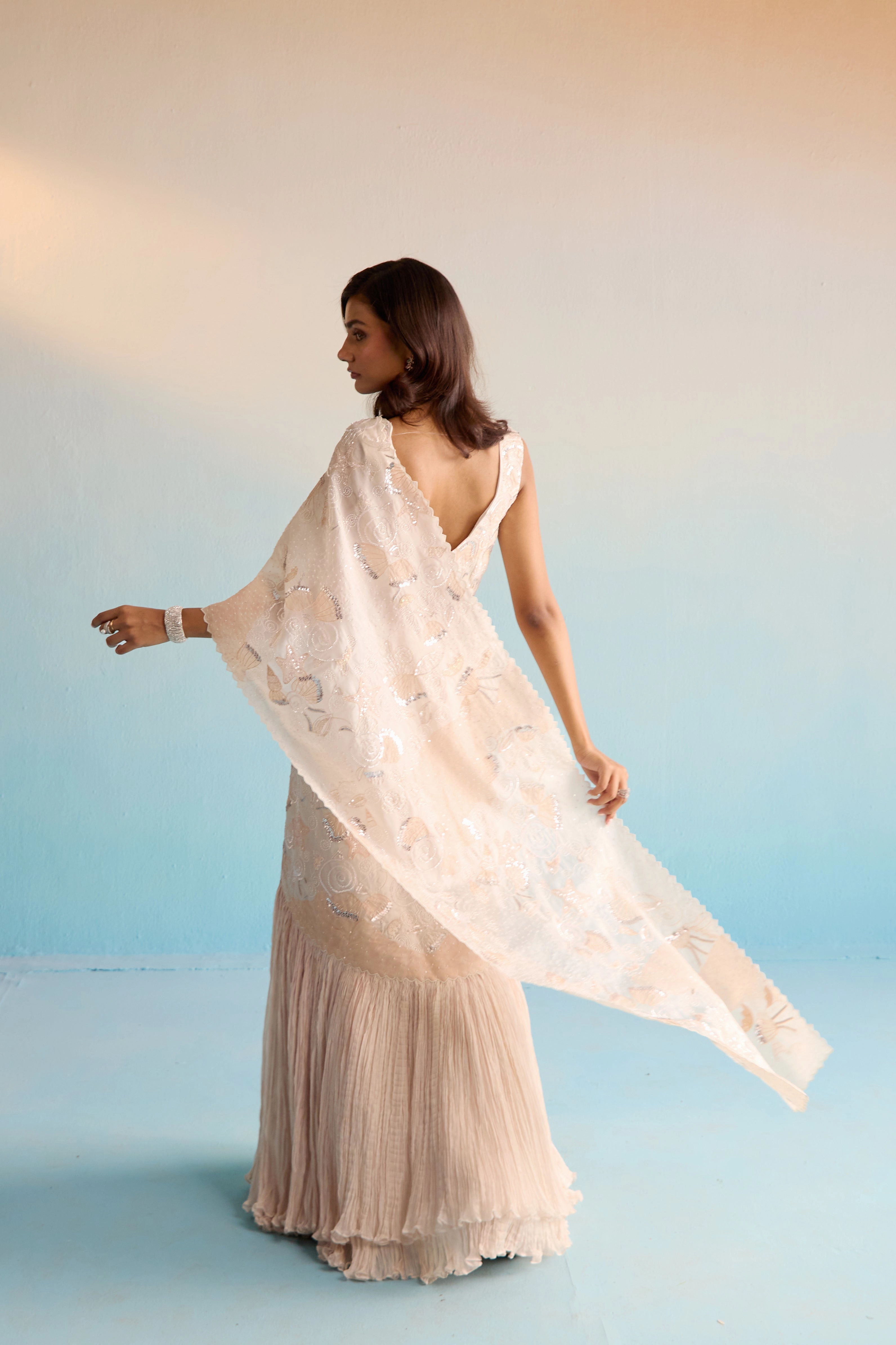 Elowen Pre Drape Saree