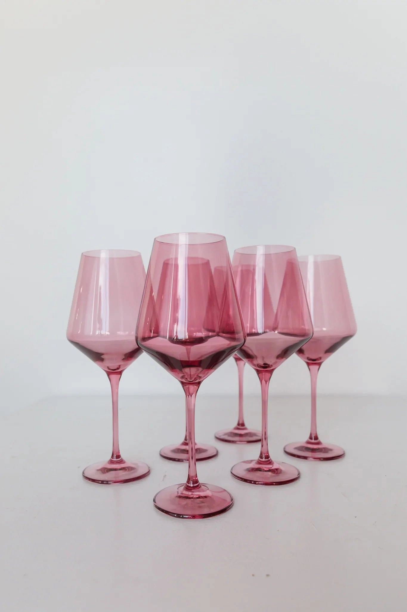 Estelle Colored Wine Stemware (Rose)