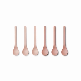 Etsu Bamboo Spoon 6 Pack - Coral blush mix