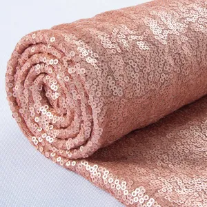 Fabric by The Yard Blush Sequin Fabric 12 Feet 4 Yards Embroidered Glitter Fabric for Sewing Shimmer Material Fabric-Backdrop Tablecloth Linen Table Runner (4 Yards, Blush)
