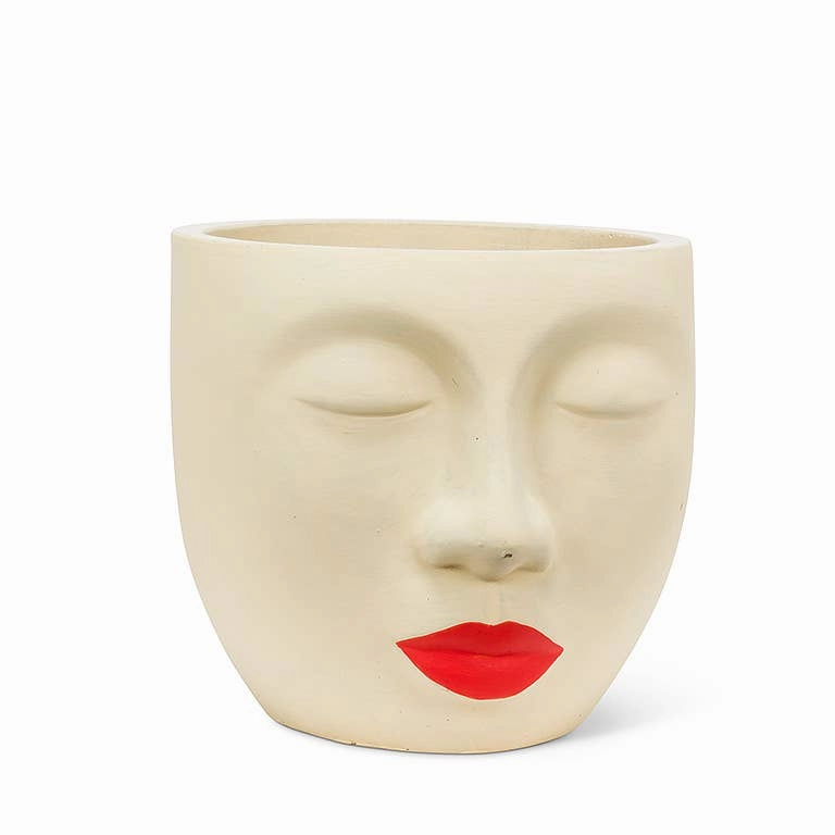 Face w/Lipstick Planter