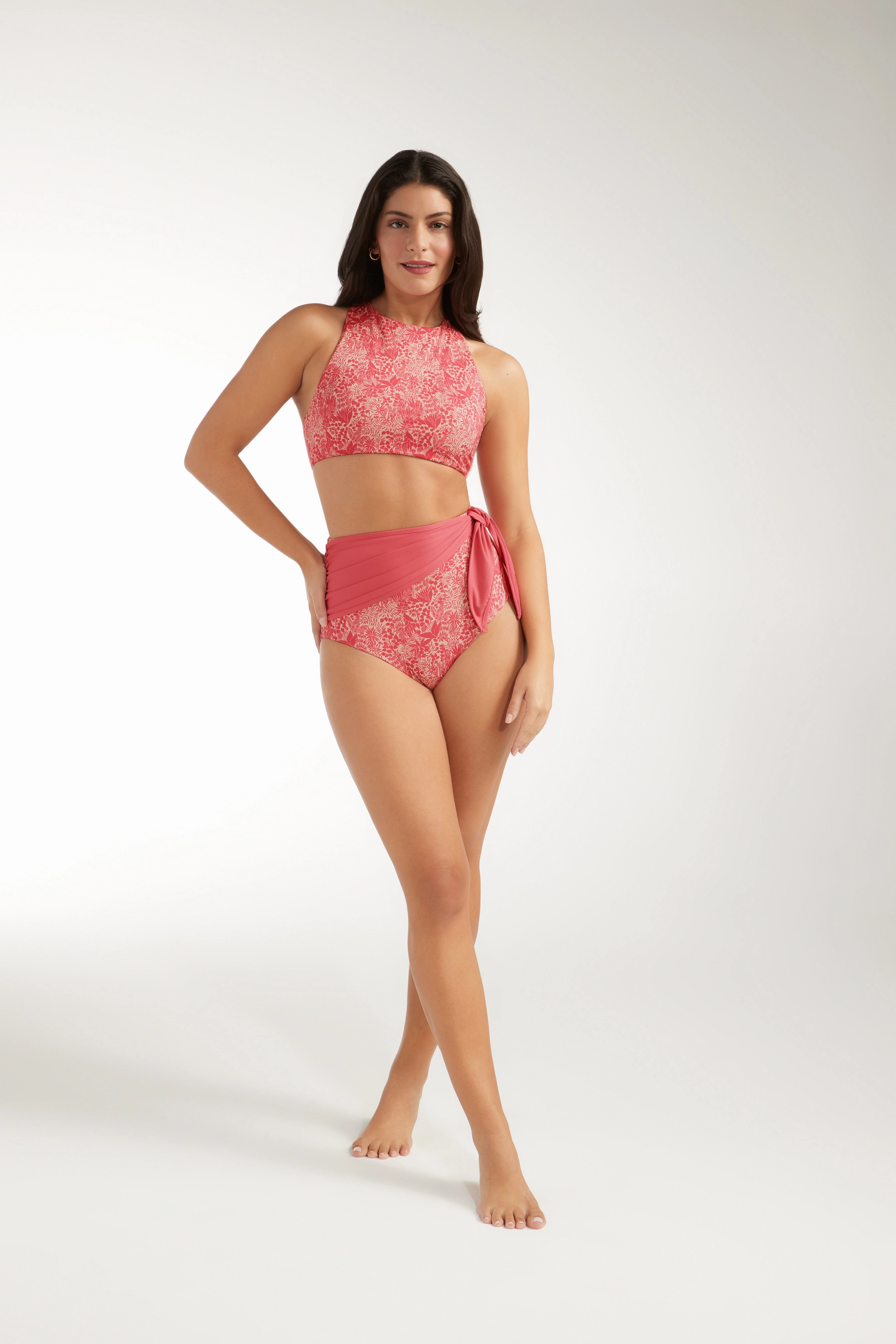 Felicity High Neck Reversible Racerback Bikini Top