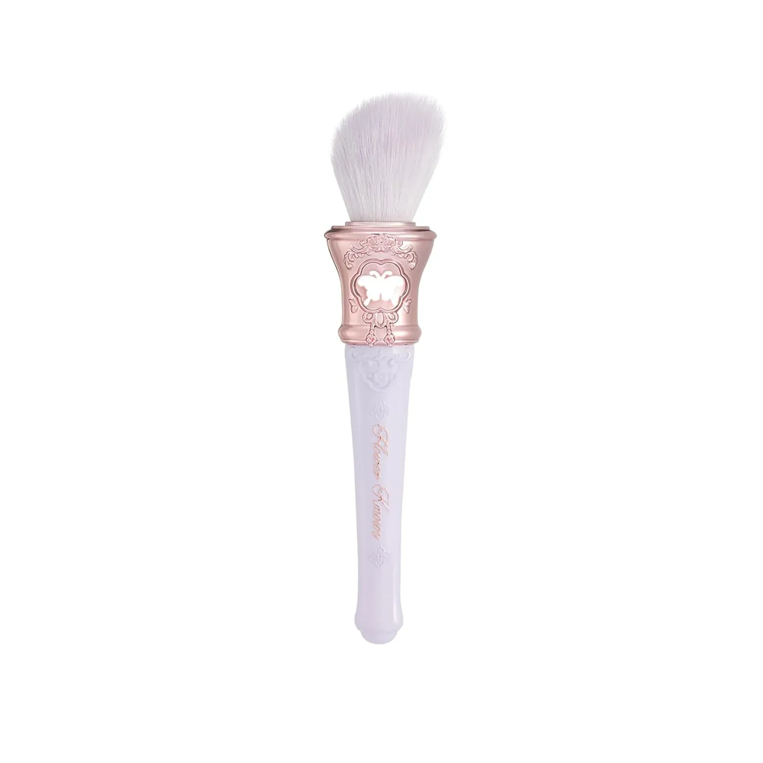 Flower Knows Butterfly Cloud Collar Angled Powder Brush,Soft Powder Blush Brush For Cheeks,Face Makeup Brush For A Sculpted Look,Lightweihgt,Vegan & Cruelty-Free(Frosty Wisteria)