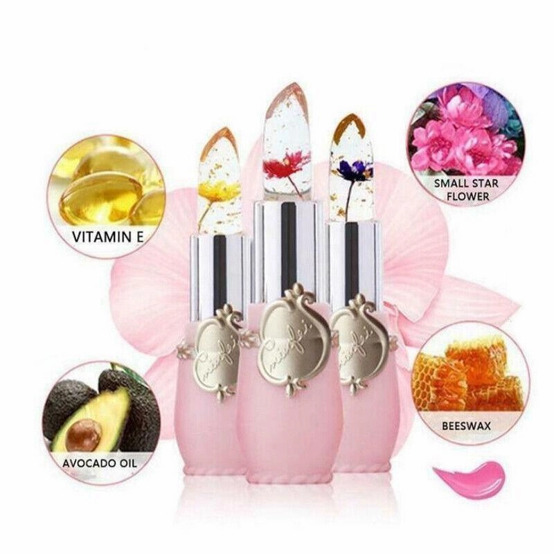 Flower Lipstick Color Jelly Transparent Magic Changing Lip Temperature Change Au