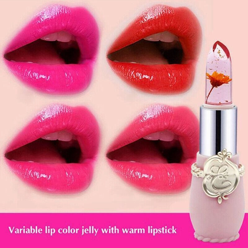 Flower Lipstick Color Jelly Transparent Magic Changing Lip Temperature Change Au