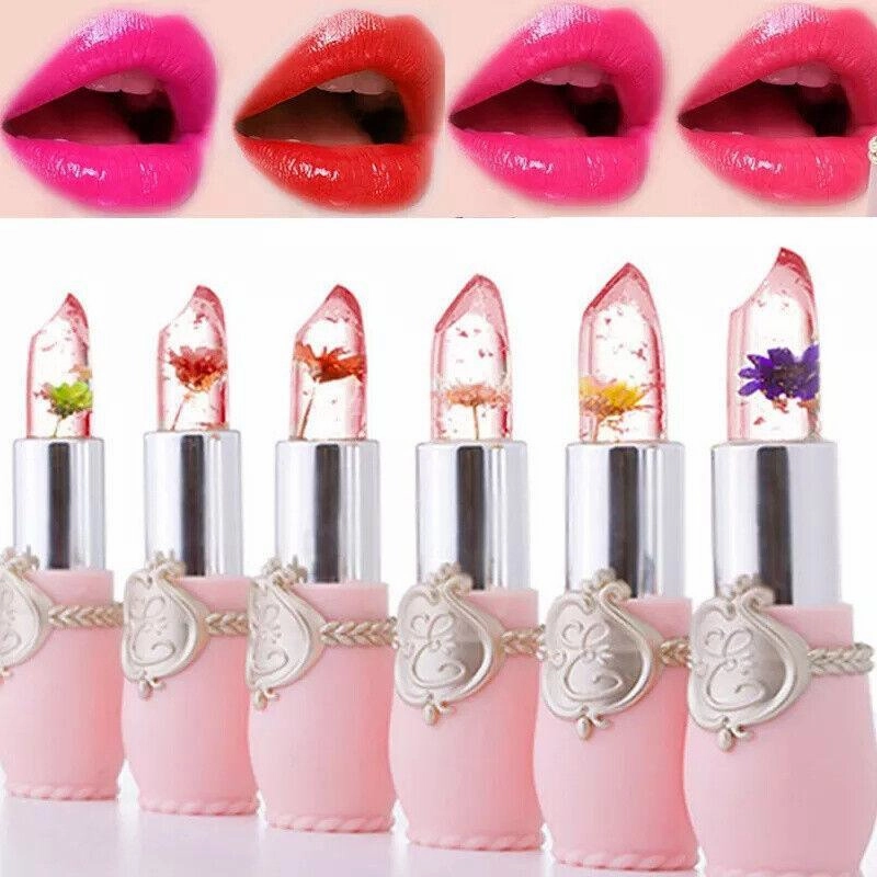 Flower Lipstick Color Jelly Transparent Magic Changing Lip Temperature Change Au