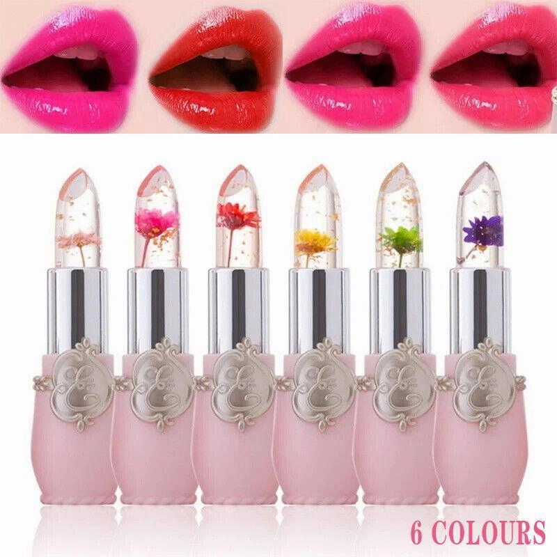Flower Lipstick Color Jelly Transparent Magic Changing Lip Temperature Change Au