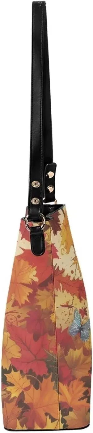 FOR U DESIGNS Bucket Bags for Women PU Leather Christmas Crossbody Bag with Adjustable Strap Cute Shoulder Bag