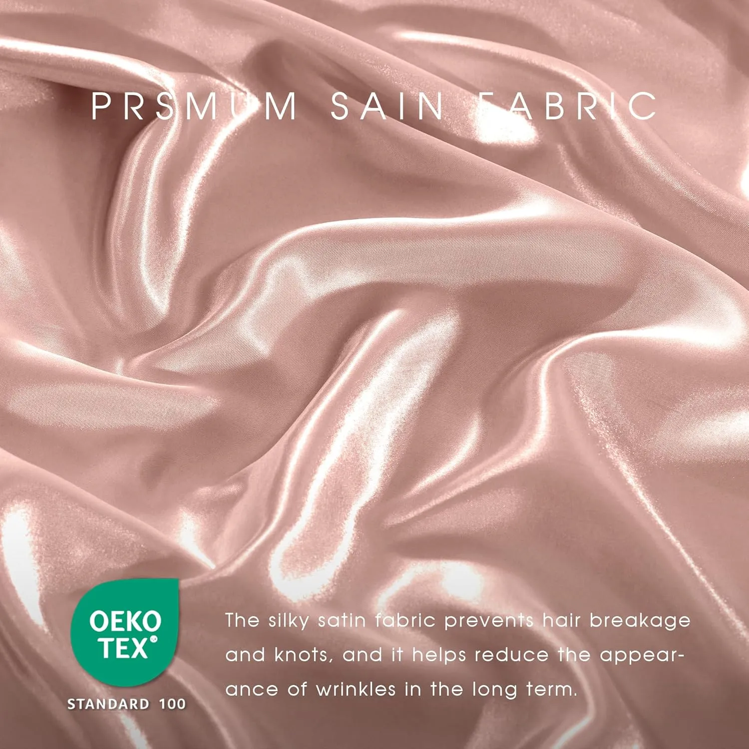 FreshCulture Satin Sheets King Size, Silky Soft Satin Bed Sheets, 4 Psc Blush Satin Sheets with Deep Pocket, Similar to Silk Sheets, Luxury Silk Feel Satin King Sheets Set, Blush