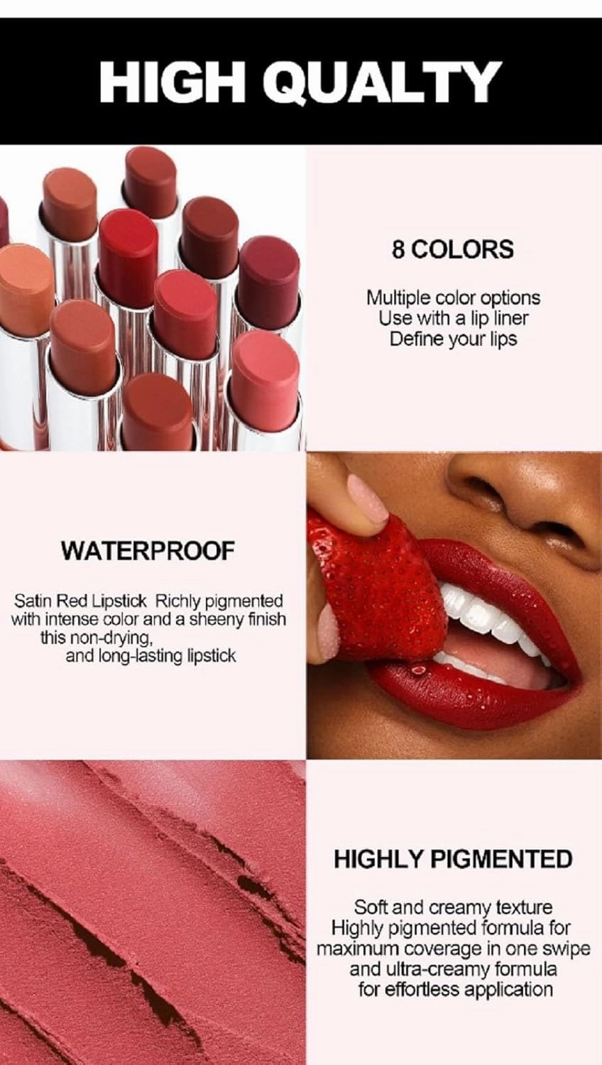 Genli Lip Balm, Genli Lifter Glaze Oil Balm, Long-Lasting Waterproof Matte Lipstick, Lipstick and Lip Liner Set(01#)