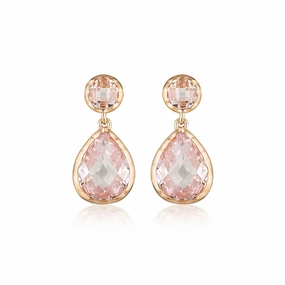 GEORGINI LUXE NOBILE EARRINGS PINK / ROSE GOLD